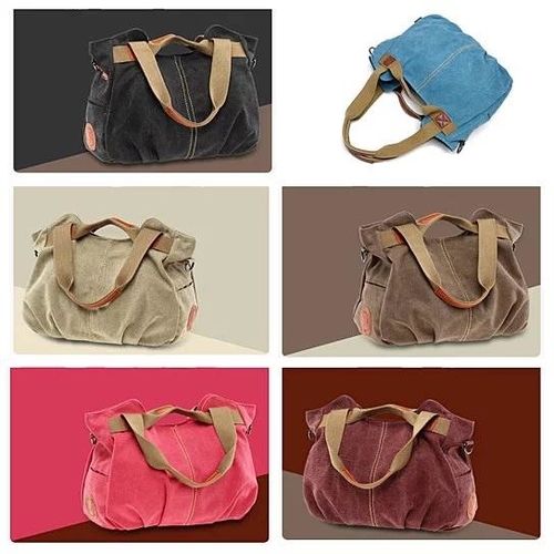 Canvas Satchel Handbag with Free RFID Case in 7 Colors - DUPLICATE - Image 10