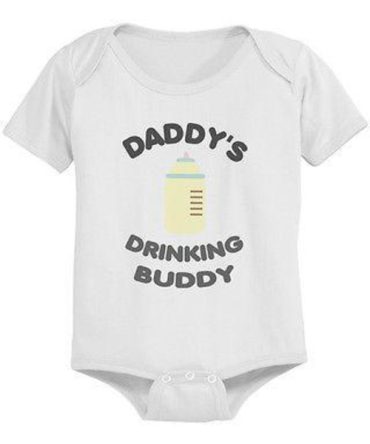 Daddy's Drinking Buddy Cute Baby Bodysuit -
