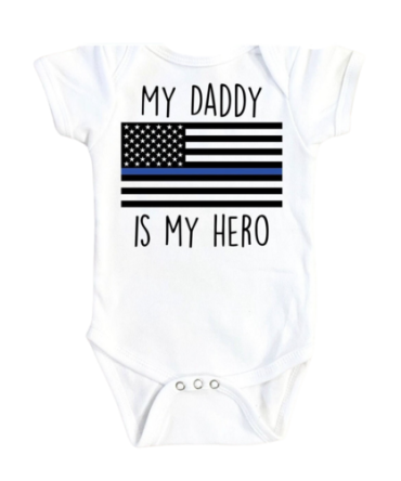 Police Officer Thin Blue Line - Baby Boy Girl Clothes Infant Bodysuit