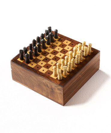 Travel Chess Game -  Handcrafted Wood Pegs