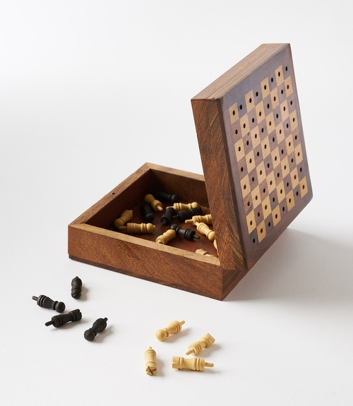 Travel Chess Game - Handcrafted Wood Pegs - Image 3