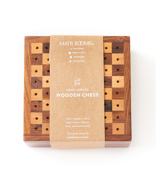 Travel Chess Game - Handcrafted Wood Pegs - Image 2
