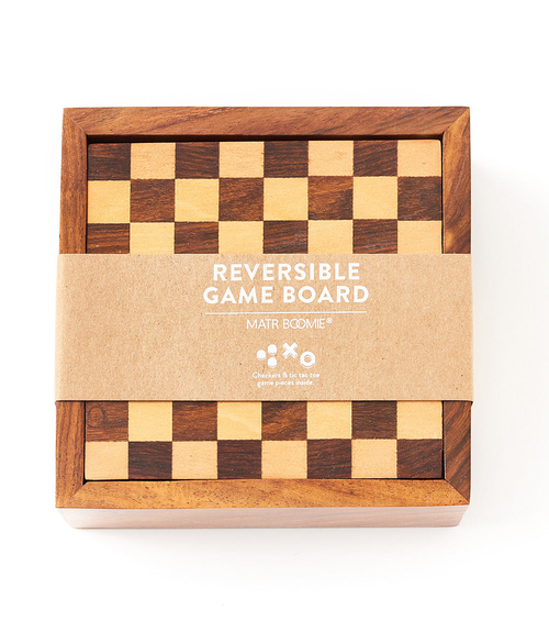 Checkers and Tic Tac Toe Game Set - Handcrafted Wood - Image 3