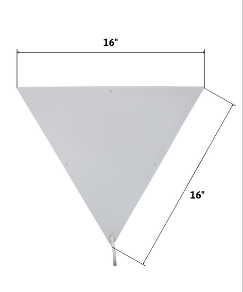 16"W Beacon Triangle Corner Light Plug-In Cord White by Home Concept - Image 3