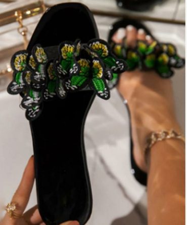 2021 Summer Slippers Fashion Butterfly Flat Sandals for Outdoor