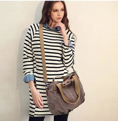 Canvas Satchel Handbag with Free RFID Case in 7 Colors - DUPLICATE - Image 3