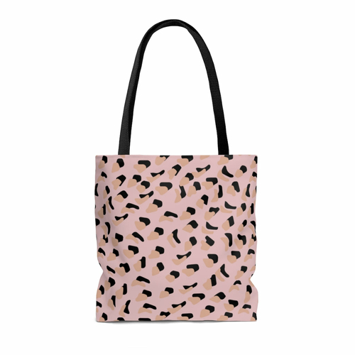 Pink Leopard Print Shopper Tote Bag Medium - Image 3