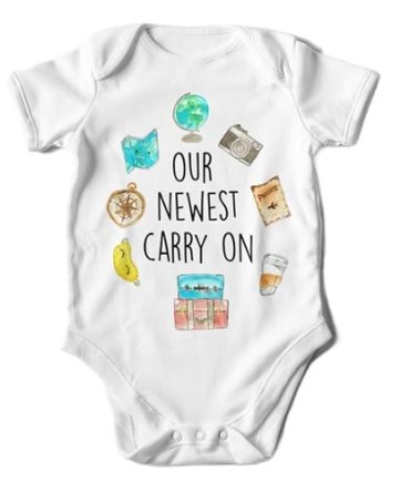 Travel Carry On - Baby Boy Girl Clothes Infant Bodysuit Funny Cute