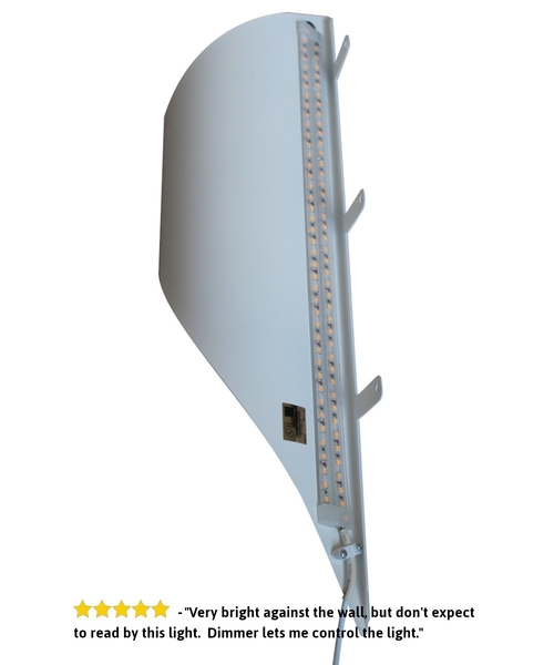 18"H Big Reveal LED Corner Light White Curved Metal - Image 6