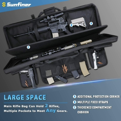 Sunfiner Urban Series Double Soft Rifle Case 43‘’ & Multi-Function Gun - Image 3