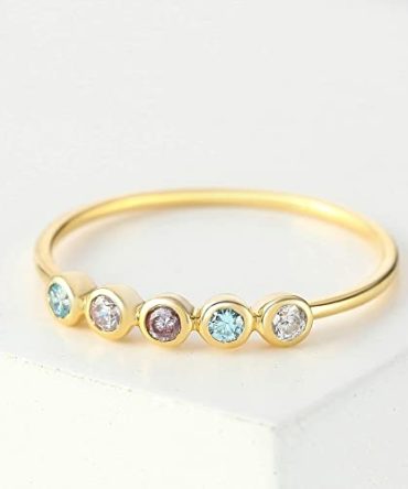 Mom Birthstone Ring, Children Birthstone Ring, Birthstone Jewelry
