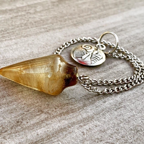 Natural Smoky Quartz Pendulum with Mystery Charm | Bag Charm - Image 3