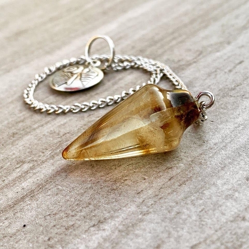 Natural Smoky Quartz Pendulum with Mystery Charm | Bag Charm - Image 4