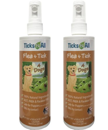 All Natural Flea & Tick 4 Dogs 8oz (2 pack)