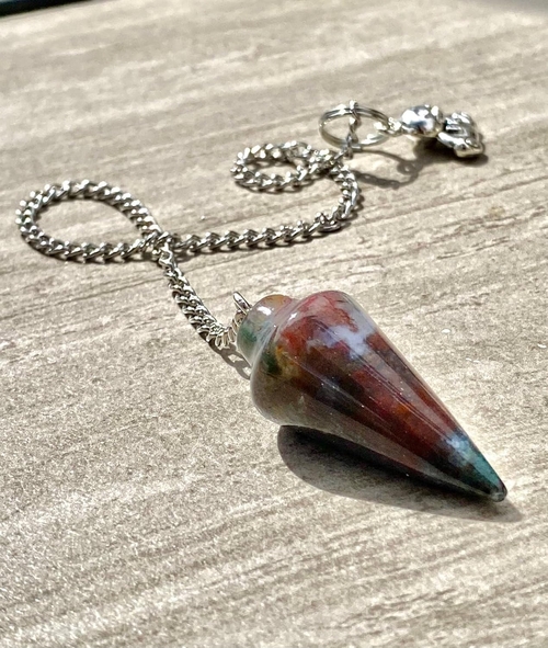 Indian Agate Pendulum & Mystery Charm | Bag Charm - Image 2