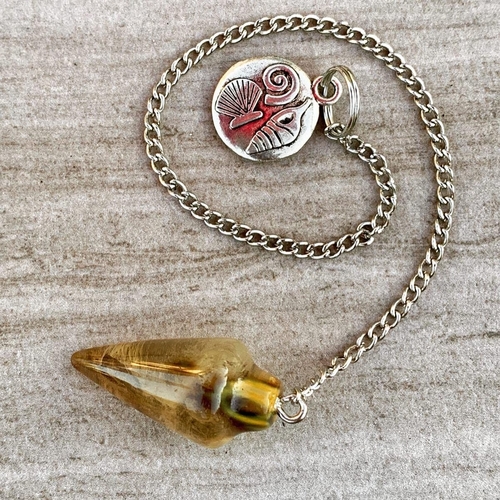 Natural Smoky Quartz Pendulum with Mystery Charm | Bag Charm - Image 2