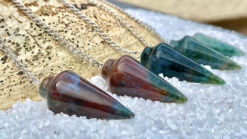 Indian Agate Pendulum & Mystery Charm | Bag Charm