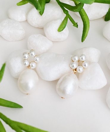 Blooming Freshwater Pearl Drop Earrings