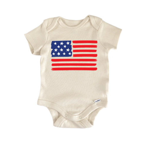 America Flag Patriotic July 4th Patriotic - Baby Boy Girl Clothes