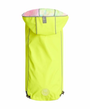 Reversible Raincoat - Neon Yellow with Tie Dye