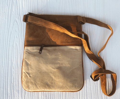 Suede Embroidered Five Zipper Cross-Body Bag - Image 4