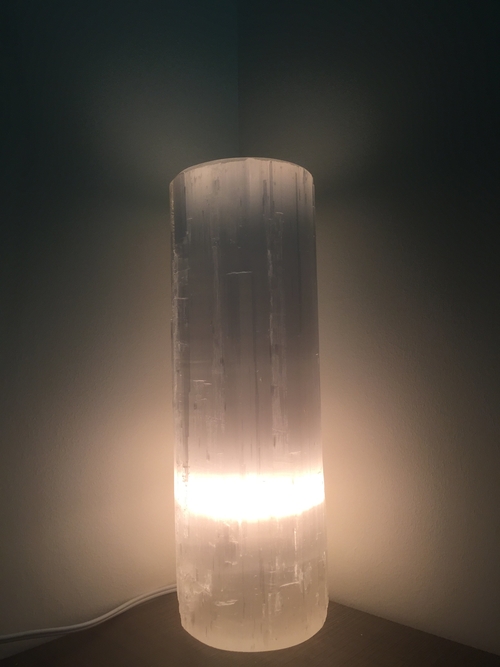 Selenite Crystal Flat Top Lamp - Image 2