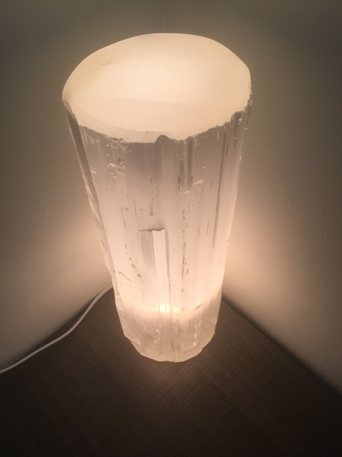 Selenite Crystal Flat Top Lamp - Image 5