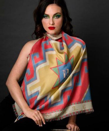 Armenian Alphabet #3 Silk Square Scarf