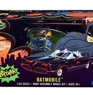 Skill 2 Snap Model Kit 1966 Batmobile with Batman and Robin Figurines