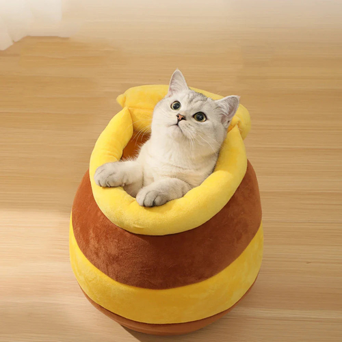 Adorable Honey Jar Theme Cat Bed - Image 3