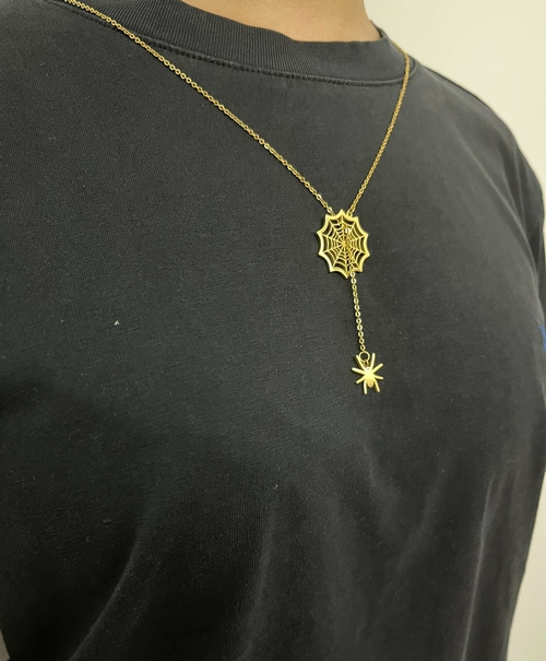18k Gold Spider Necklace | Spider Charm Pendant | Halloween Necklace - Image 4