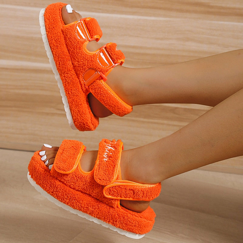 Casual Thick Bottom Women Sandals Green/Orange/Black/Blue - Image 2