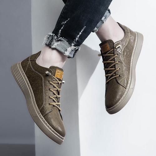 Mens Lace Up Oxford Leather Shoes - Image 3