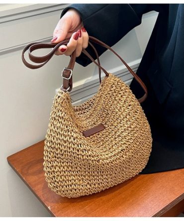 Casual Summer Shoulder Straw Bag