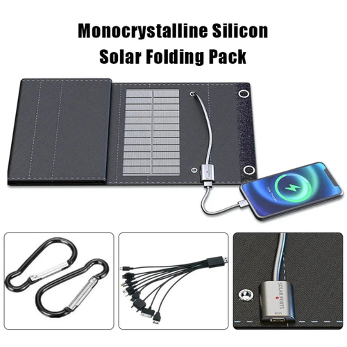 Portable Solar Panel with USB Charging for Cell Phone - Image 4