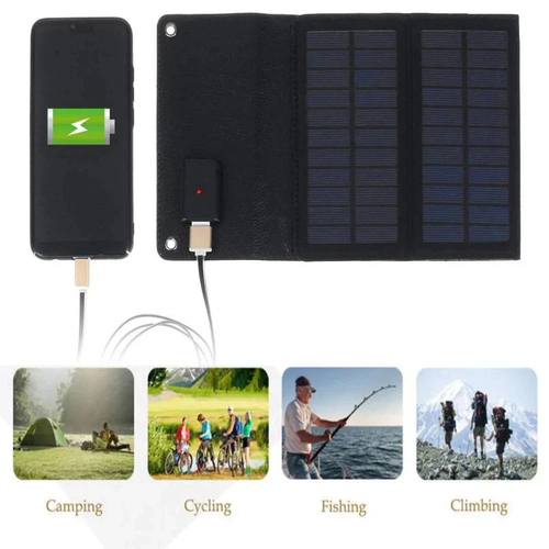 Portable Solar Panel with USB Charging for Cell Phone - Image 2