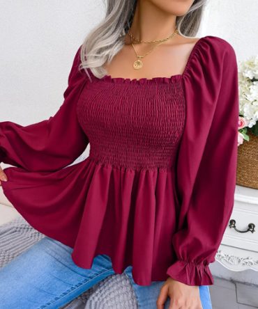 Womens Loose Fit Chiffon Blouse