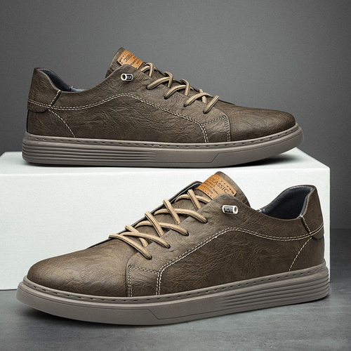 Mens Lace Up Oxford Leather Shoes - Image 2