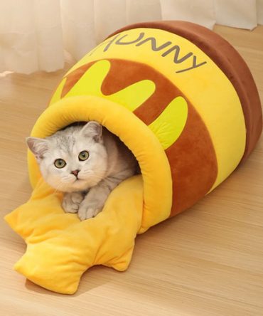 Adorable Honey Jar Theme Cat Bed