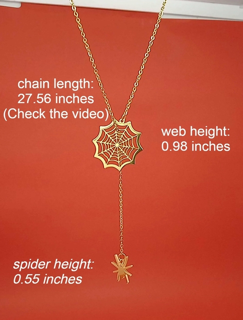 18k Gold Spider Necklace | Spider Charm Pendant | Halloween Necklace - Image 3