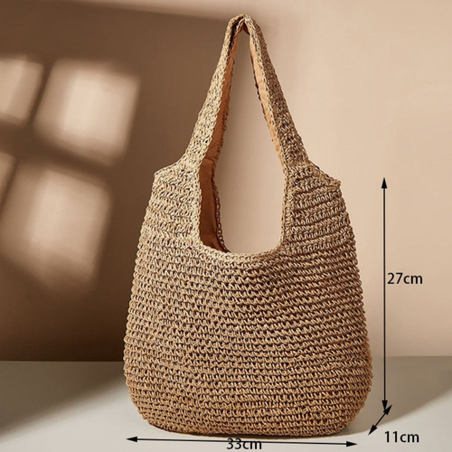 Summer Shoulder Straw Tote - Image 6