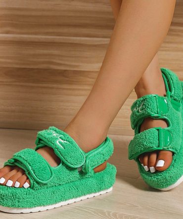 Casual Thick Bottom Women Sandals Green/Orange/Black/Blue