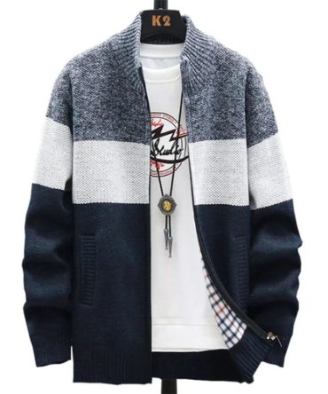 Mens Casual Zipped Up Sweater Jacket