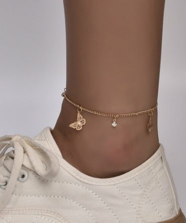 Boho Butterfly Charm Anklet For Women Gold/Silver