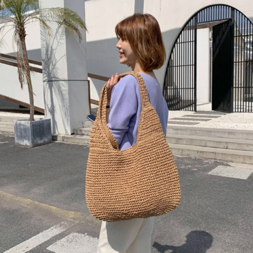 Summer Shoulder Straw Tote - Image 5