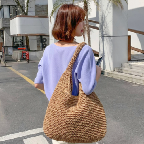 Summer Shoulder Straw Tote - Image 4