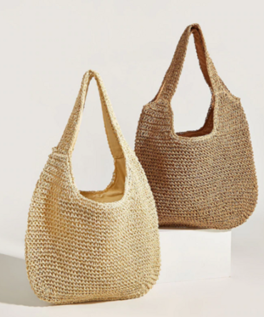 Summer Shoulder Straw Tote