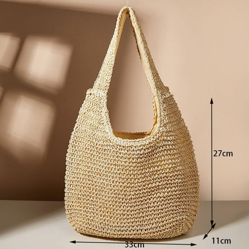 Summer Shoulder Straw Tote - Image 7
