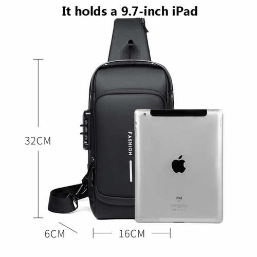 Cross Body Antitheft Shoulder Bag with Lock - Image 6
