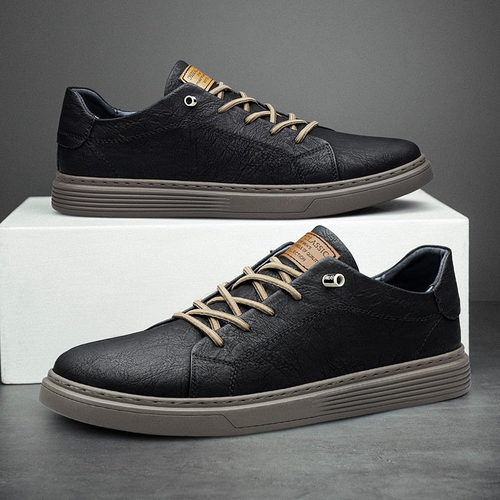 Mens Lace Up Oxford Leather Shoes - Image 5